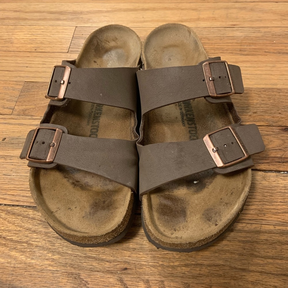 men’s size 9 brown leather birkenstock’s
